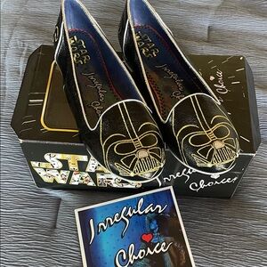 Irregular Choice Black Star Wars Flats